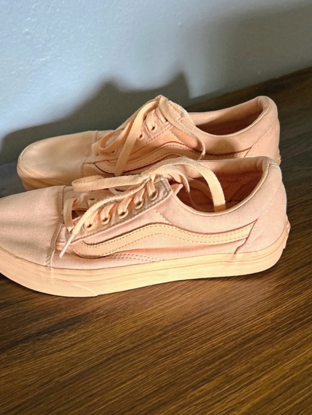 Vans Peach Canvas Old Skool Low Top Sneakers